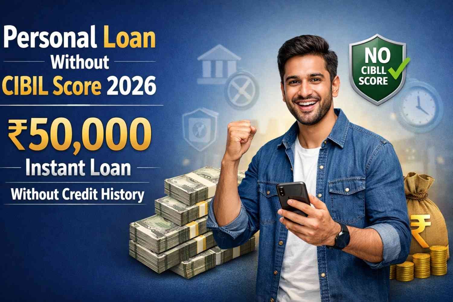 Personal Loan Without CIBIL Score 2026: ₹50,000 Instant Loan Without Credit History