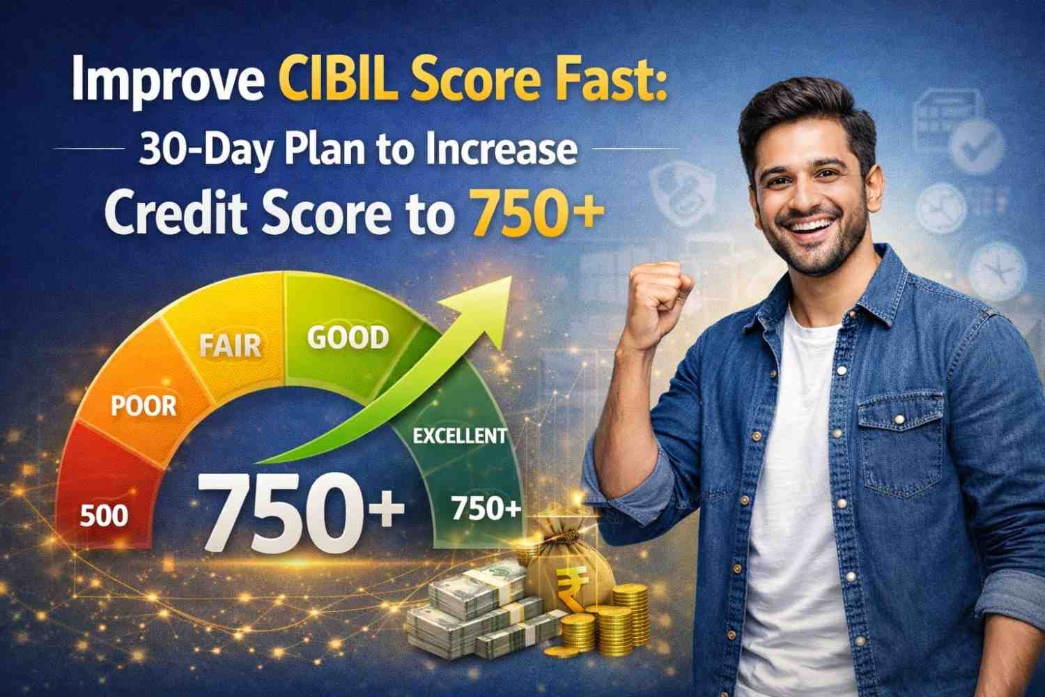 Improve CIBIL Score Fast: 30-Day Plan to Increase Credit Score to 750+