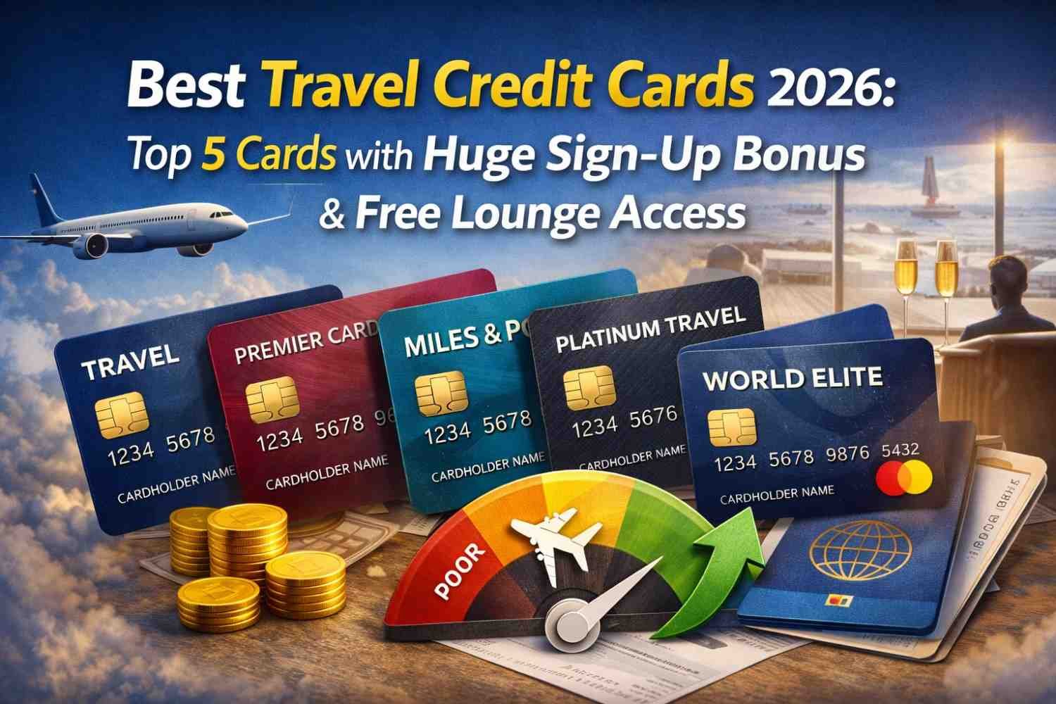 Best Travel Credit Cards 2026 – Get Huge Bonus & Free Airport Lounge
